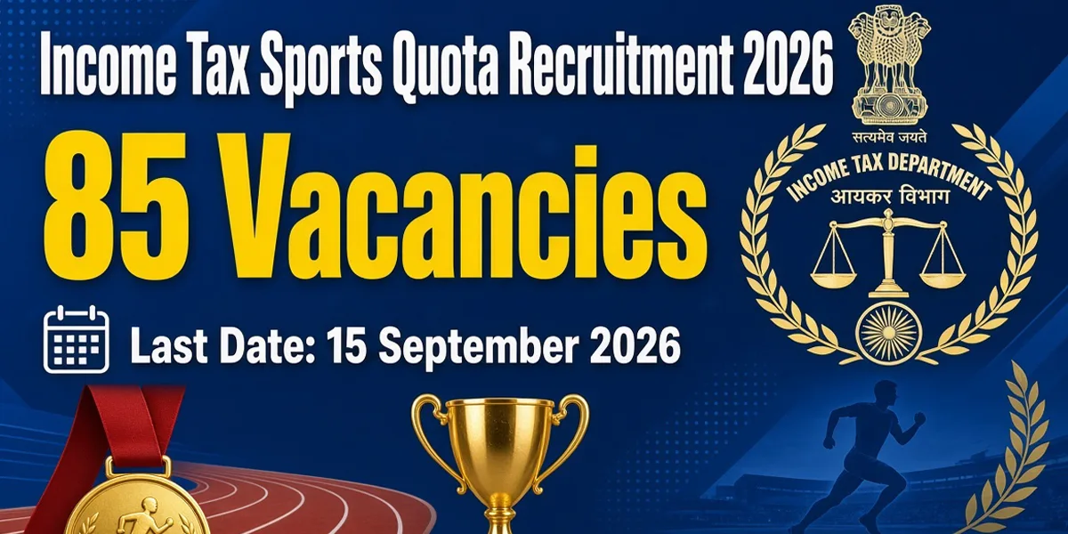Income Tax Sports Quota Recruitment 2026 - Apply Online